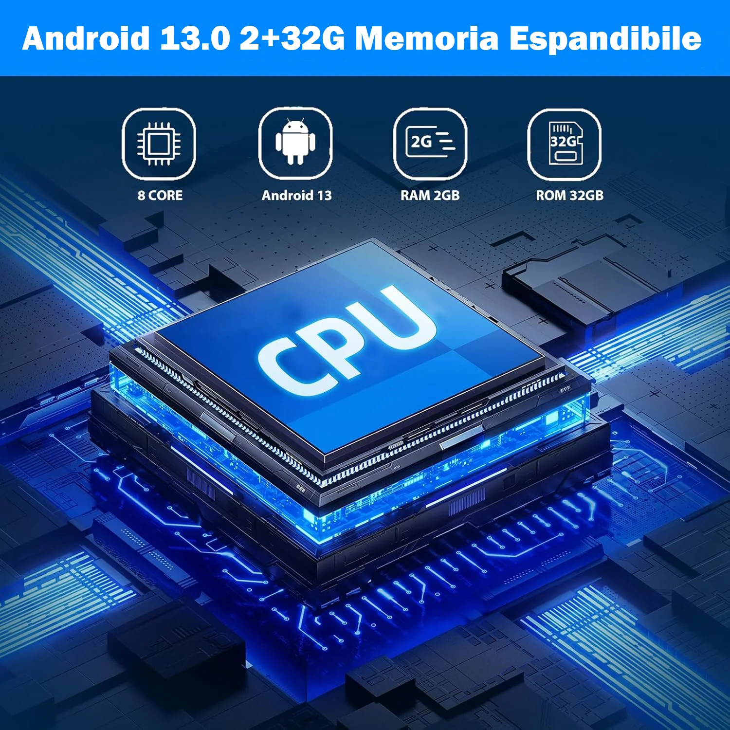 Autoradio Wireless Apple Carplay & Android Auto Tocuchscreen 10,26 Pollici Portatile ,7-32V Monitor con A-pple Airplay/Assistente Vocale/Bluetooth/Trasmettitore FM/AUX/TF Card - Image 6