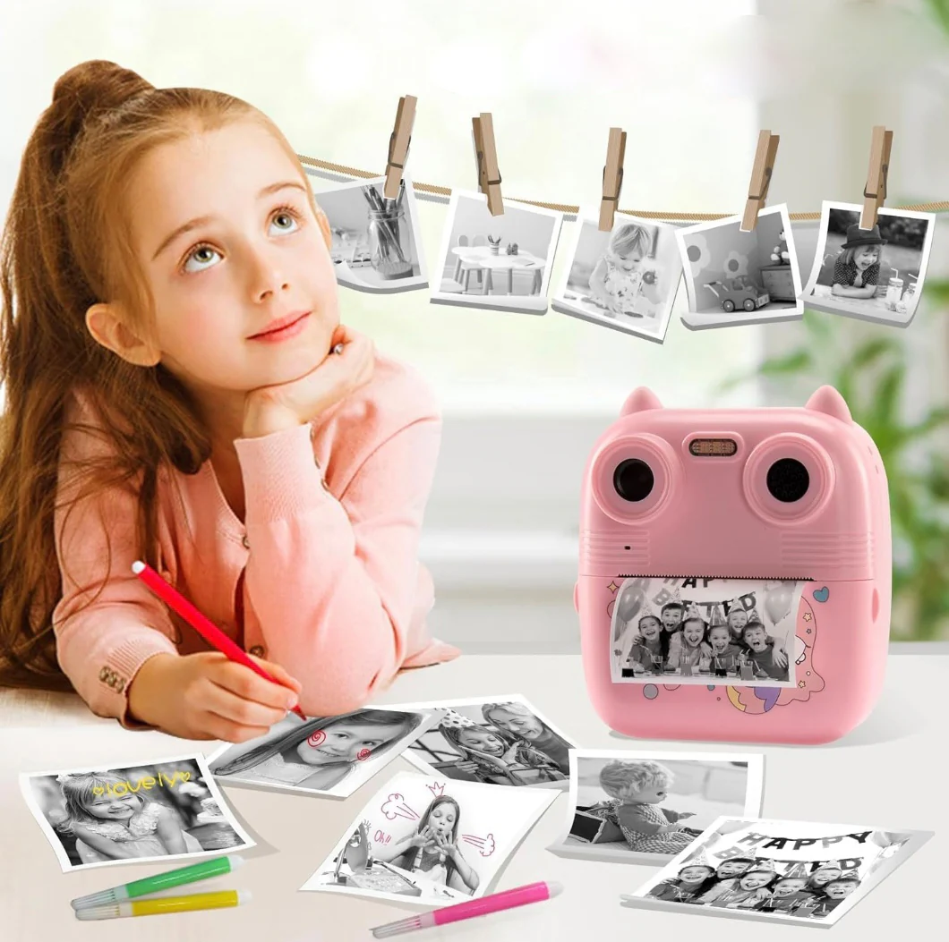 Macchina Fotografica Stampa Istantanea Termica 2.4 Pollici, 1080 Pixel, 32giga Memoria, Slot di espansione, Micro Sd - Image 7