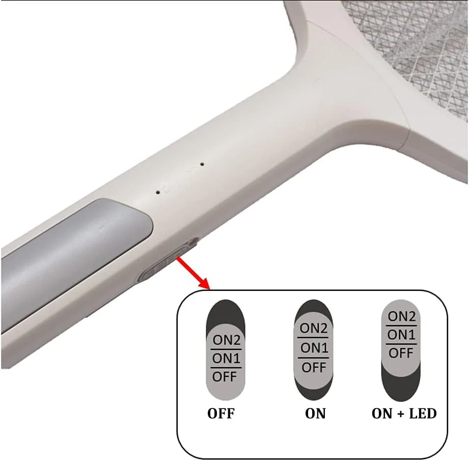 (2 Pezzi) - Racchette Zanzare Elettriche Ricaricabili 2 in 1 Lampada Led Fulmina Insetti - Image 7