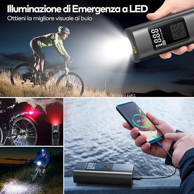 Gonfiatore Elettrico Portatile Pro (Ricaricabile) - Image 4