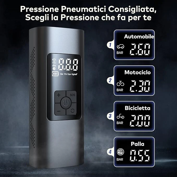 Gonfiatore Elettrico Portatile Pro (Ricaricabile) - Image 6