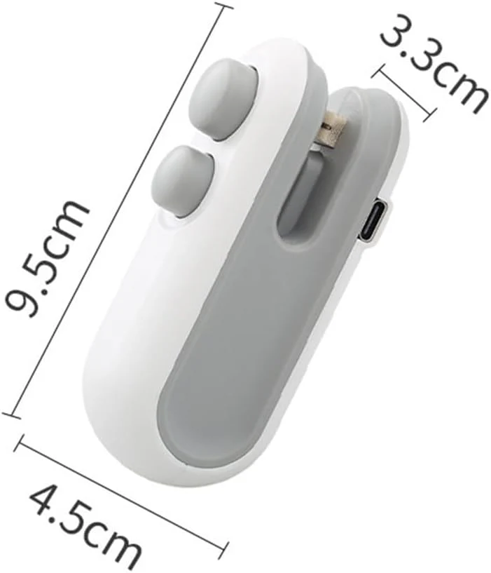 (2 PEZZI) Mini Sigillatori Termici Portatile 2 in 1 (Sigilla e Taglia) Ricaricabile USB, Uso Domestico, Sigillatore Per Ogni Tipo Di Busta - Image 3