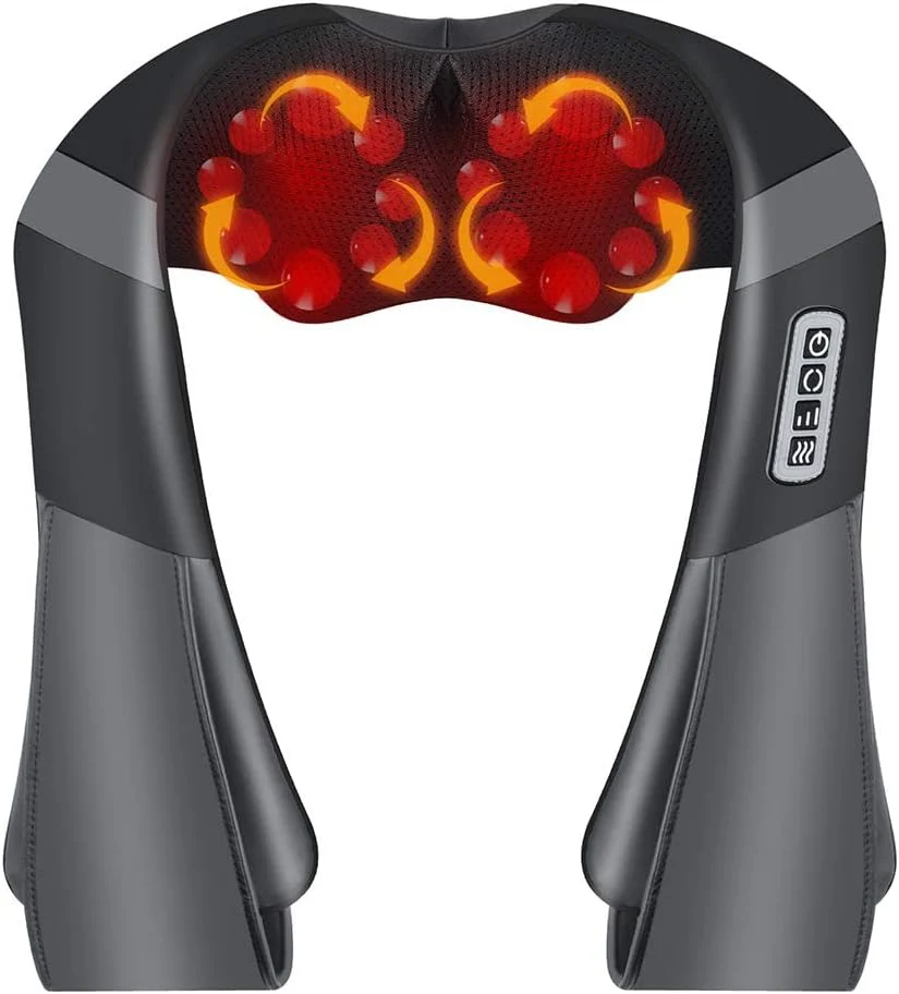 Massaggiatore Cervicale per Collo, Spalle, Schiena, per Casa, Auto e Ufficio, con infrarossi riscaldante, Massaggio 3D con 16 testine rotanti - Image 7