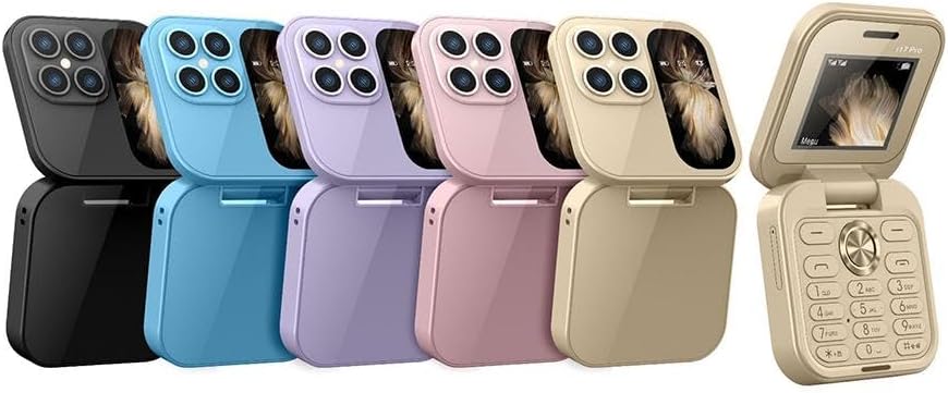 i17 PRO - Mini Telefono cellulare pieghevole, Fotocamera HD, Messaggi, Internet, Radio Fm, Dual Sim, Torcia, Pieghevole - Image 6