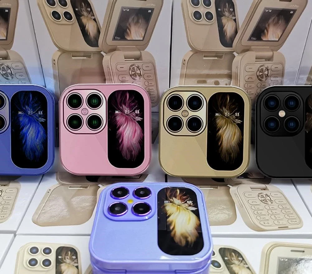 i17 PRO - Mini Telefono cellulare pieghevole, Fotocamera HD, Messaggi, Internet, Radio Fm, Dual Sim, Torcia, Pieghevole - Image 7