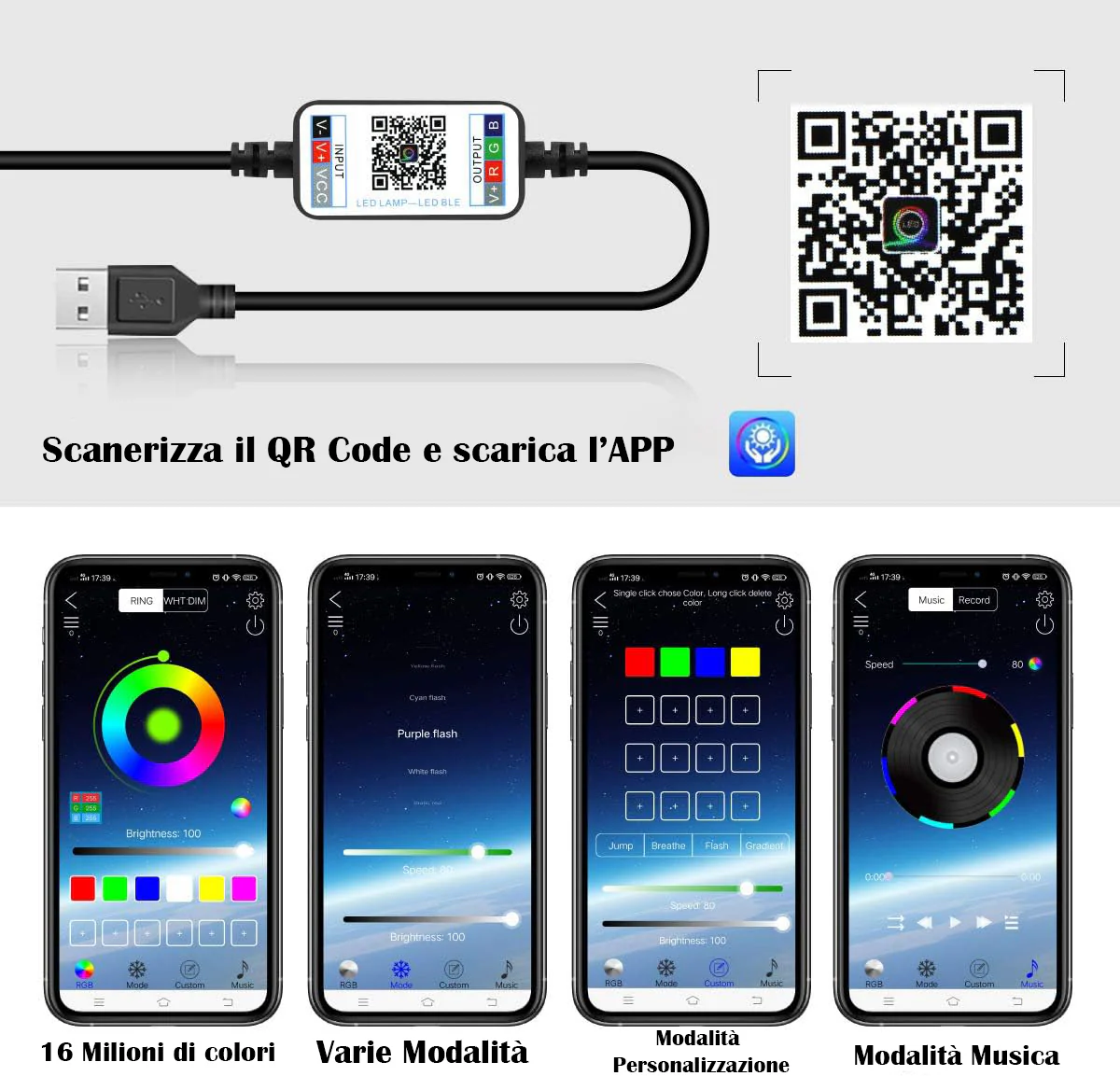 Luci Led Albero di Natale 5 - 10 - 20 metri, Luci Led Camera Da Letto Tik Tok, Led Stanza Gaming - Image 6