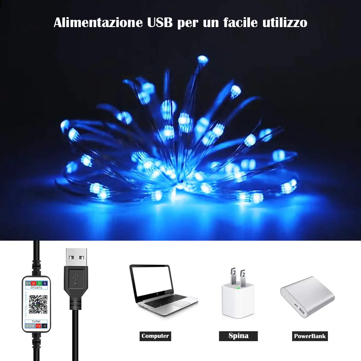 Luci Led Albero di Natale 5 - 10 - 20 metri, Luci Led Camera Da Letto Tik Tok, Led Stanza Gaming - Image 7