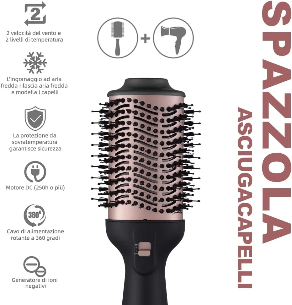 Spazzola Asciugacapelli 3 in 1, Asciuga, Liscia e Volumizza i capelli - Image 5