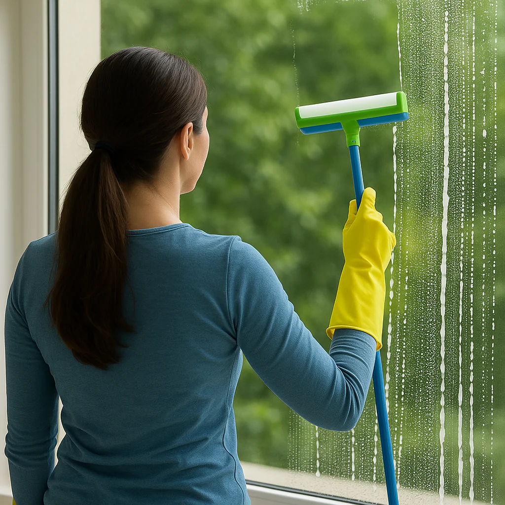 Lavavetri in silicone SMART con Vaschetta Raccogli Acqua integrata, Pulisci i Vetri senza striature, Vetri senza aloni, Lavavetri professionale di alta qualità - Image 4