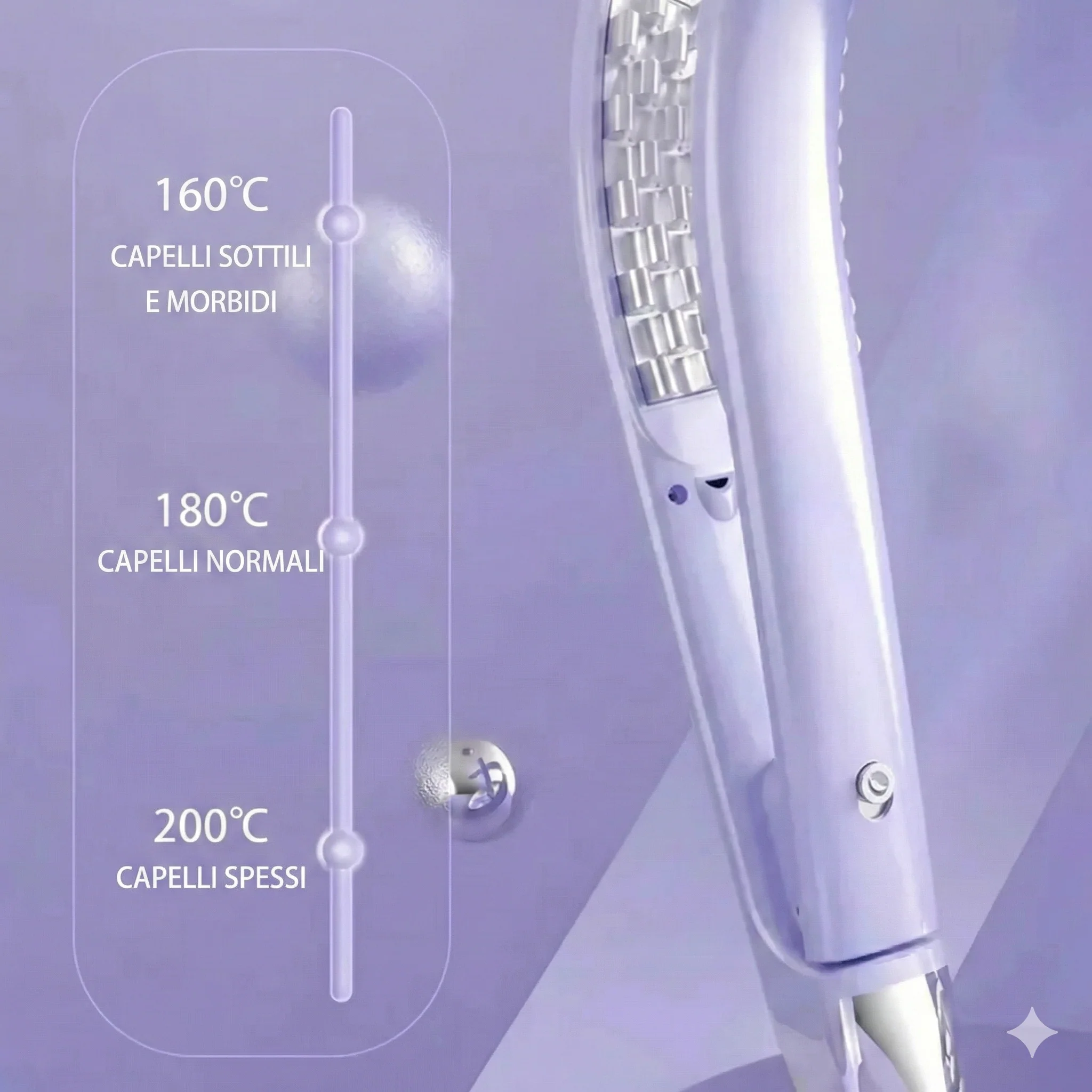 Piastra Capelli Volumizzante in Ceramica – Design Curvo per Onde e Volume alle Radici - Image 4