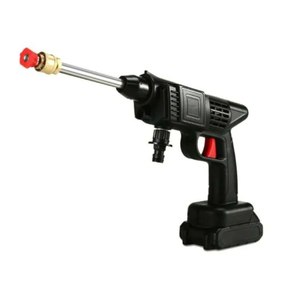 Pistola Idropulitrice a Batteria Portatile con Accessori, 2 Batterie Ricaricabili, Idropulitrice Lavaggio Auto, Giardino, Scale, Piscina, Mobili da esterno - Image 5