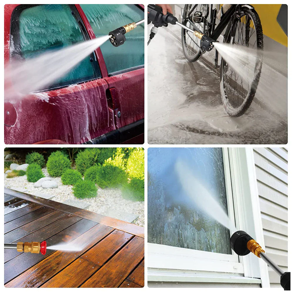 Pistola Idropulitrice a Batteria Portatile con Accessori, 2 Batterie Ricaricabili, Idropulitrice Lavaggio Auto, Giardino, Scale, Piscina, Mobili da esterno - Image 8