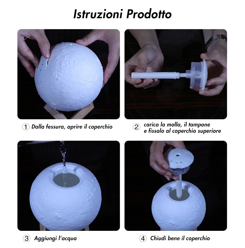 Profumatore Ambiente Luna a Led ✦ Lampada da comodino ✦ Atmosfera magica - Image 9