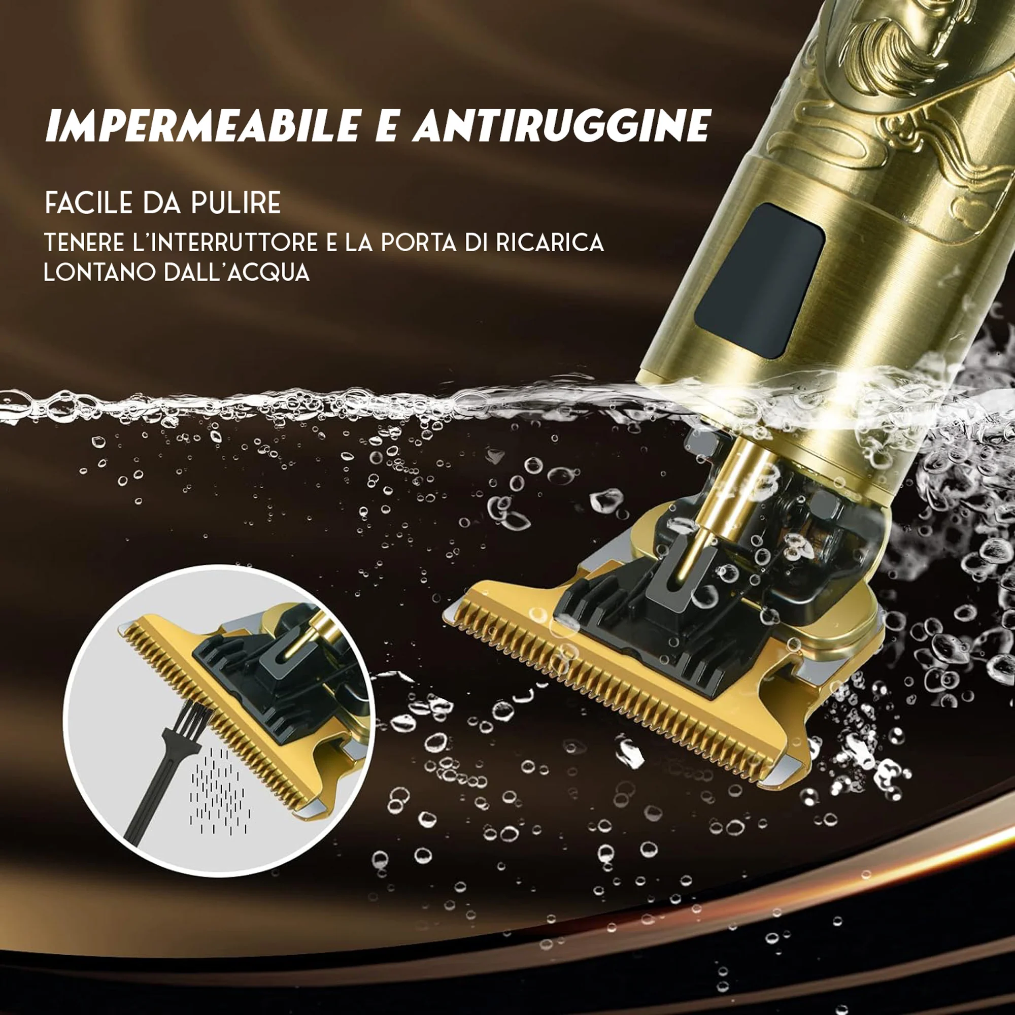 Rasoio elettrico digitale con display integrato resistente all'acqua - Image 3