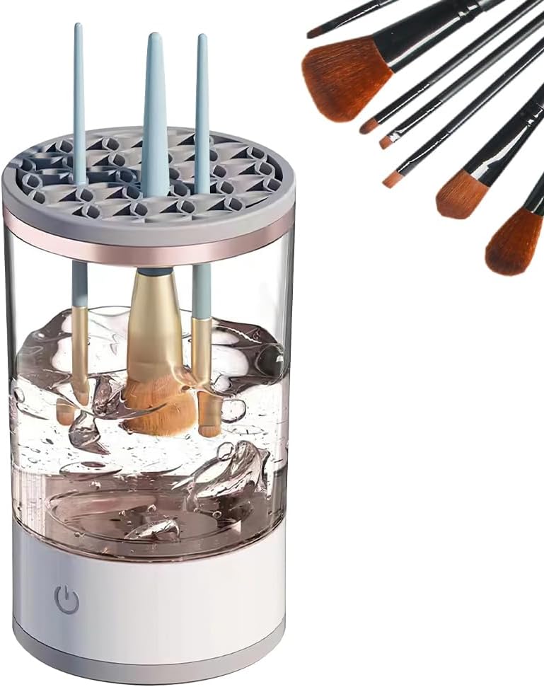 Pulitore Automatico Per Pennelli Da Trucco USB, Pulisci Pennelli Trucco Elettrico Make Up E Asciugatore Manuale/Automatico USB - Image 6
