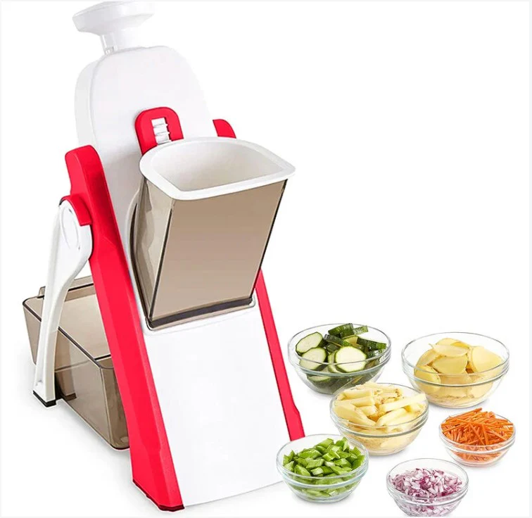 Mandolina Samurai A Pressione Originale 4 in 1, Tagliaverdure 4 in 1, Affettatrice Professionale, Tritatutto Da Cuinca, Multifunzione - Image 5